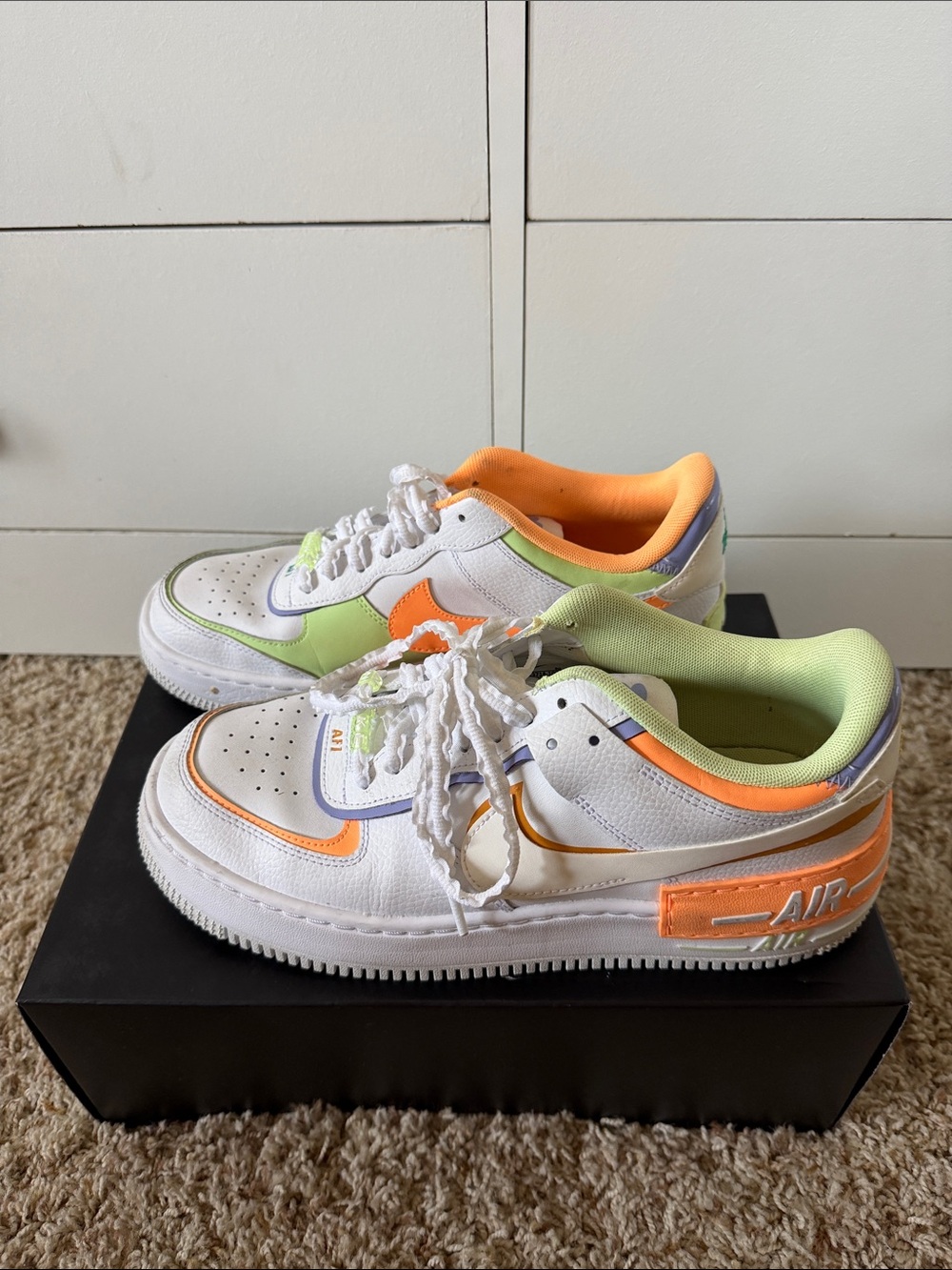 Nike Air Force 1 Shadow White/Peach Cream Lime (DX3718-100) Sneaker